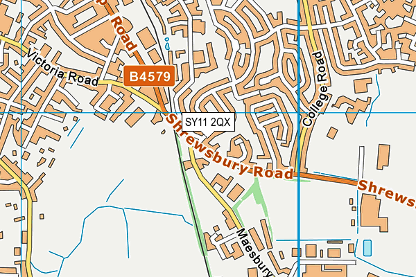 SY11 2QX map - OS VectorMap District (Ordnance Survey)