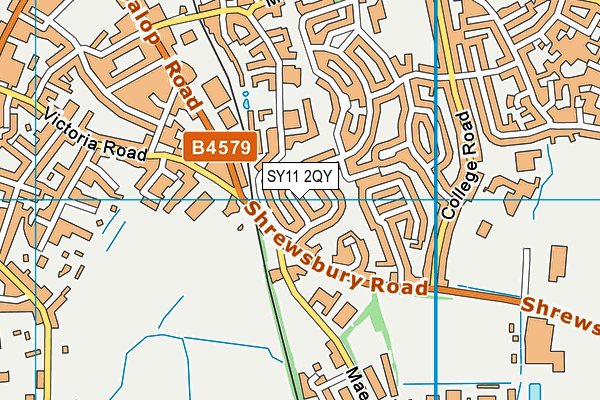 SY11 2QY map - OS VectorMap District (Ordnance Survey)