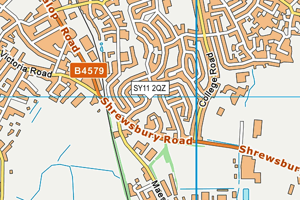 SY11 2QZ map - OS VectorMap District (Ordnance Survey)