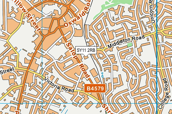 SY11 2RB map - OS VectorMap District (Ordnance Survey)