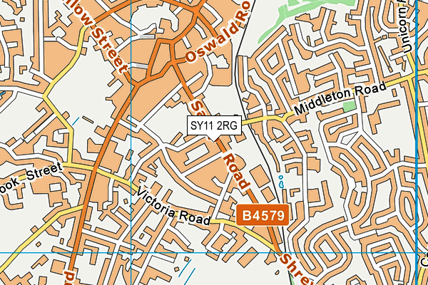 SY11 2RG map - OS VectorMap District (Ordnance Survey)