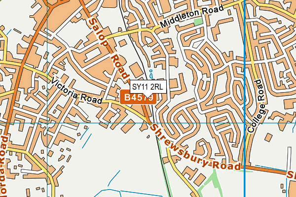 SY11 2RL map - OS VectorMap District (Ordnance Survey)