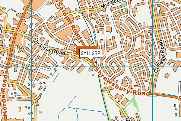SY11 2RP map - OS VectorMap District (Ordnance Survey)