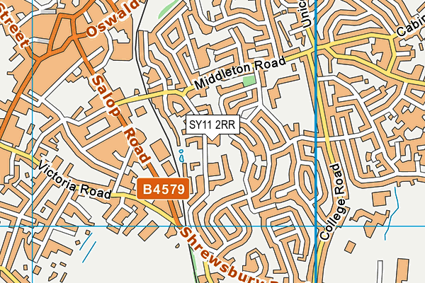 SY11 2RR map - OS VectorMap District (Ordnance Survey)