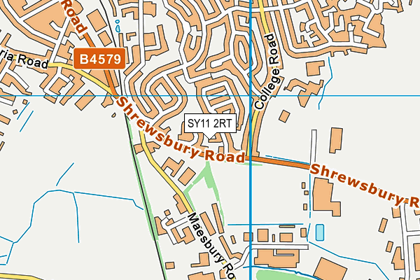 SY11 2RT map - OS VectorMap District (Ordnance Survey)