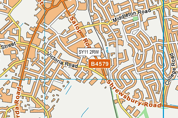 SY11 2RW map - OS VectorMap District (Ordnance Survey)