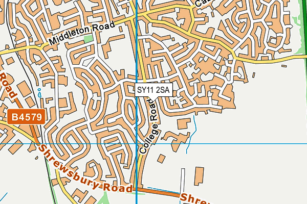 SY11 2SA map - OS VectorMap District (Ordnance Survey)