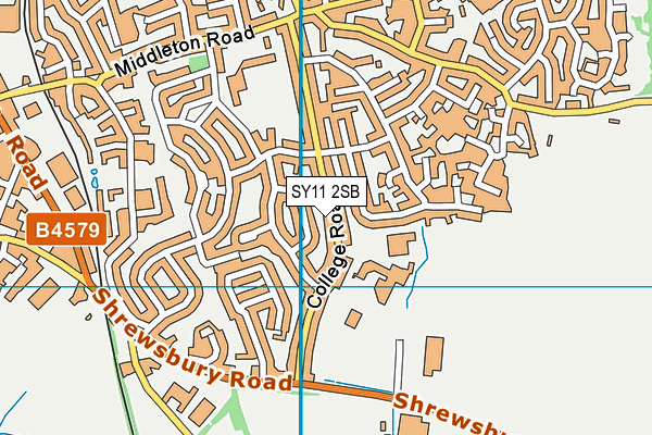 SY11 2SB map - OS VectorMap District (Ordnance Survey)