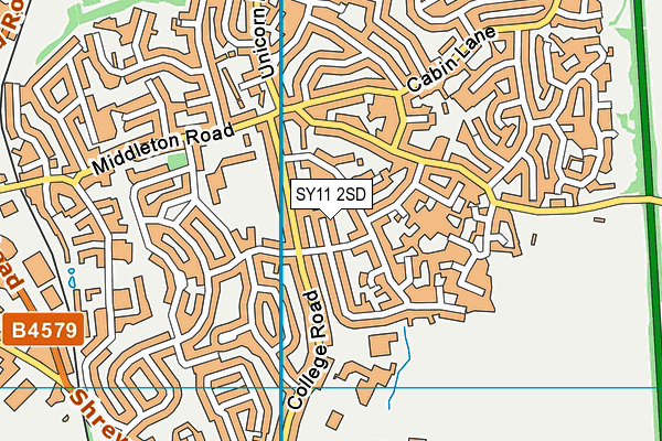 SY11 2SD map - OS VectorMap District (Ordnance Survey)