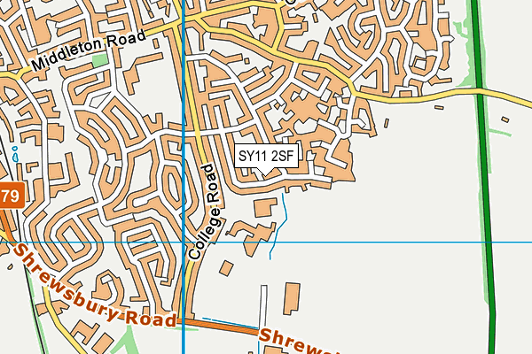 SY11 2SF map - OS VectorMap District (Ordnance Survey)