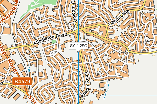SY11 2SG map - OS VectorMap District (Ordnance Survey)