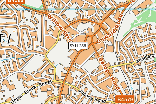 SY11 2SR map - OS VectorMap District (Ordnance Survey)