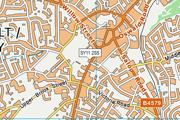 SY11 2SS map - OS VectorMap District (Ordnance Survey)