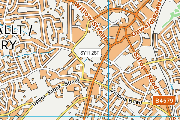 SY11 2ST map - OS VectorMap District (Ordnance Survey)