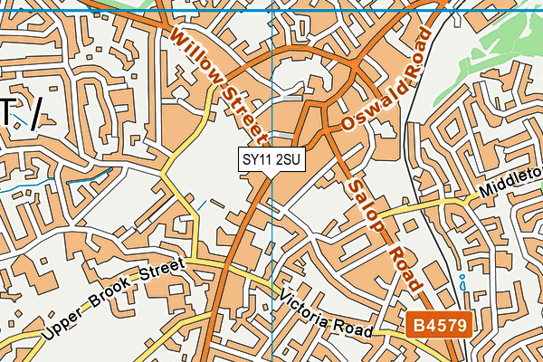 SY11 2SU map - OS VectorMap District (Ordnance Survey)