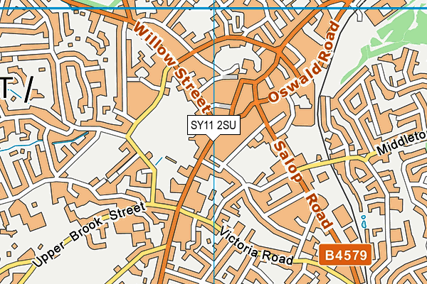 Map of OSWESTRY GOLDSMITHS LTD at district scale