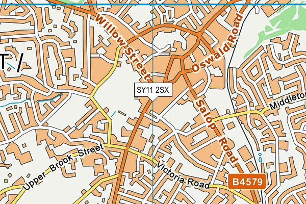 SY11 2SX map - OS VectorMap District (Ordnance Survey)