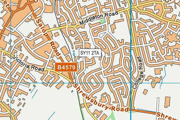 SY11 2TA map - OS VectorMap District (Ordnance Survey)