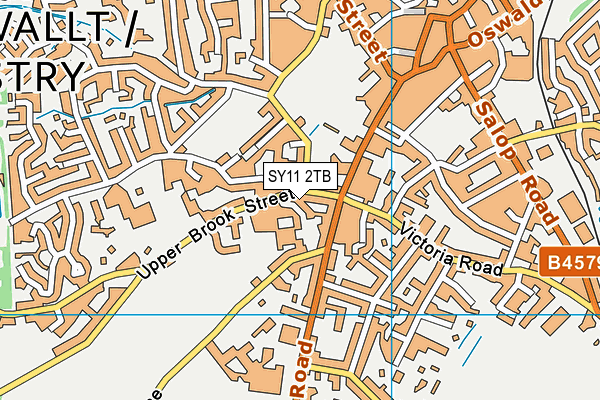 SY11 2TB map - OS VectorMap District (Ordnance Survey)