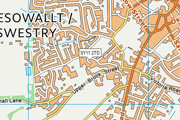 SY11 2TD map - OS VectorMap District (Ordnance Survey)