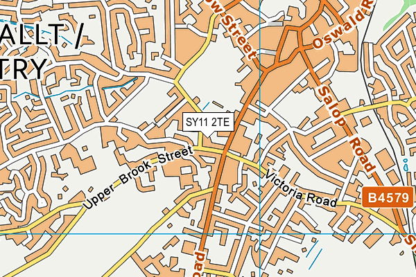 SY11 2TE map - OS VectorMap District (Ordnance Survey)