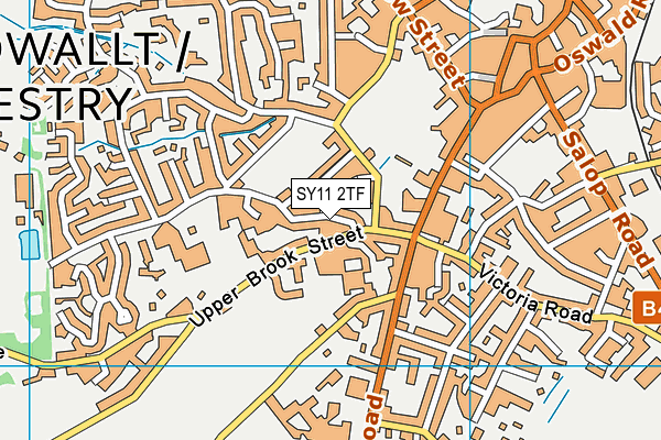 SY11 2TF map - OS VectorMap District (Ordnance Survey)