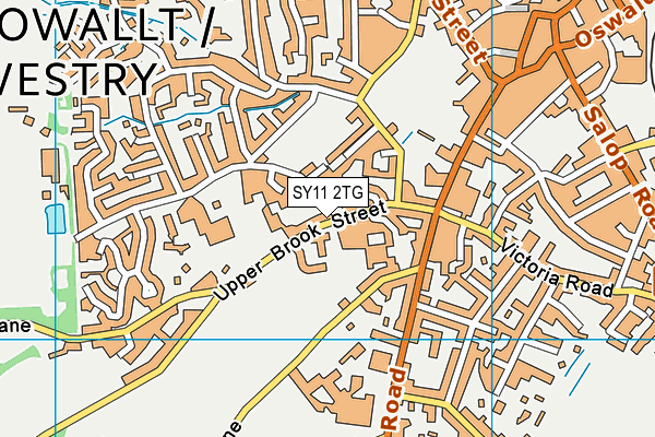 SY11 2TG map - OS VectorMap District (Ordnance Survey)