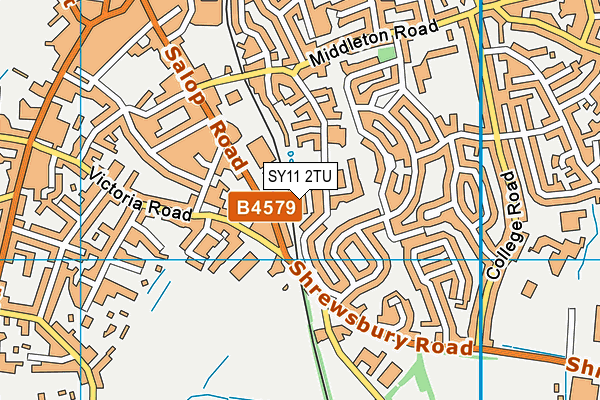 SY11 2TU map - OS VectorMap District (Ordnance Survey)