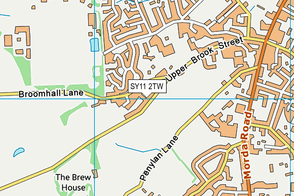 SY11 2TW map - OS VectorMap District (Ordnance Survey)