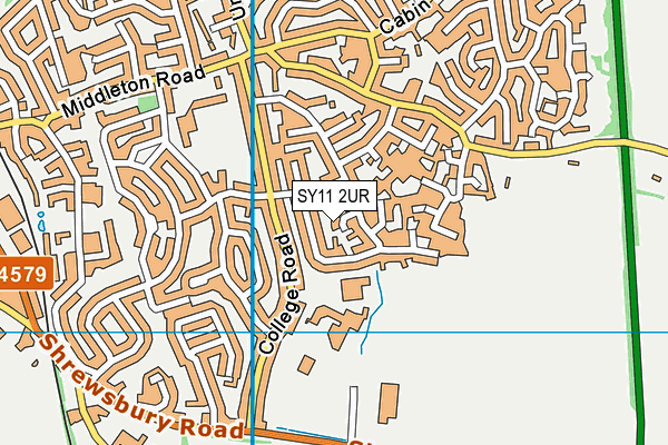 SY11 2UR map - OS VectorMap District (Ordnance Survey)