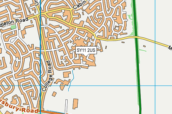 SY11 2US map - OS VectorMap District (Ordnance Survey)