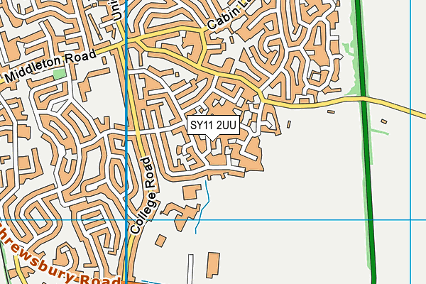 SY11 2UU map - OS VectorMap District (Ordnance Survey)