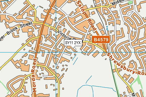 SY11 2YX map - OS VectorMap District (Ordnance Survey)