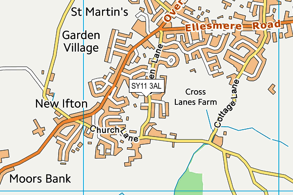 SY11 3AL map - OS VectorMap District (Ordnance Survey)