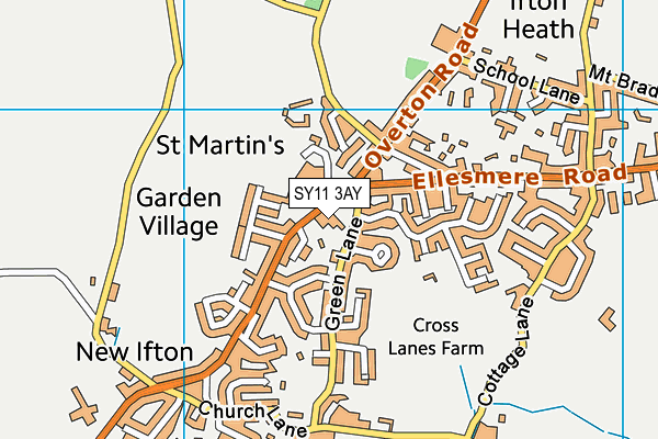 St Martins Playing Field map (SY11 3AY) - OS VectorMap District (Ordnance Survey)