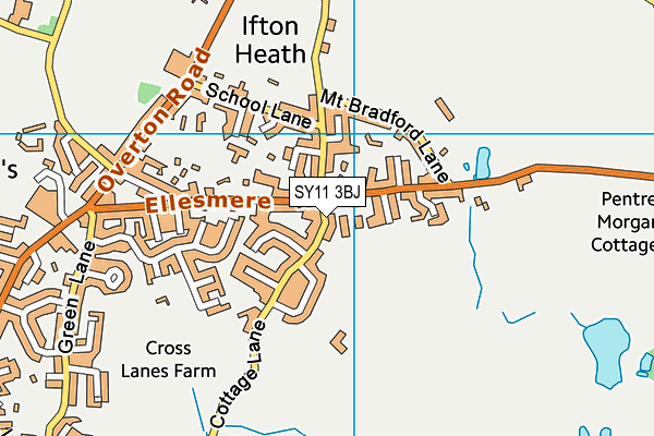 SY11 3BJ map - OS VectorMap District (Ordnance Survey)