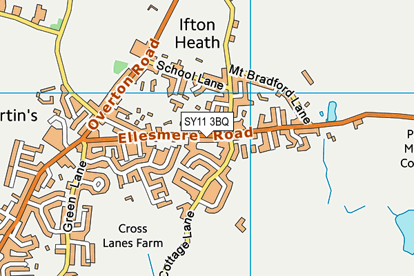 SY11 3BQ map - OS VectorMap District (Ordnance Survey)