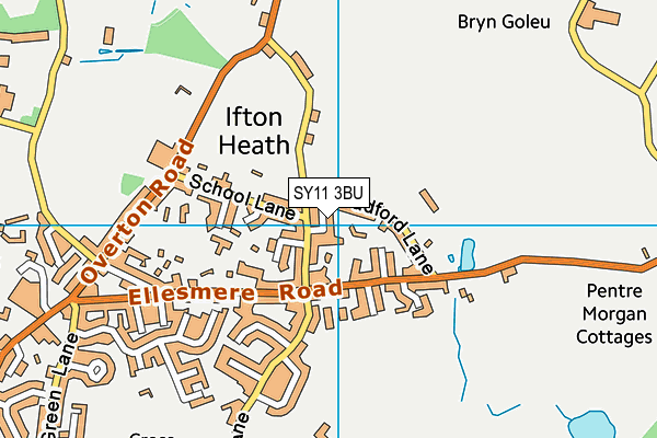 SY11 3BU map - OS VectorMap District (Ordnance Survey)