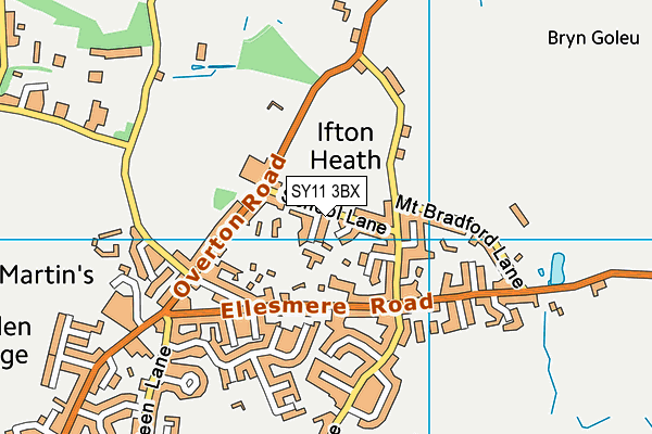 SY11 3BX map - OS VectorMap District (Ordnance Survey)