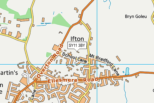 SY11 3BY map - OS VectorMap District (Ordnance Survey)