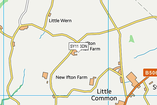 SY11 3DN map - OS VectorMap District (Ordnance Survey)