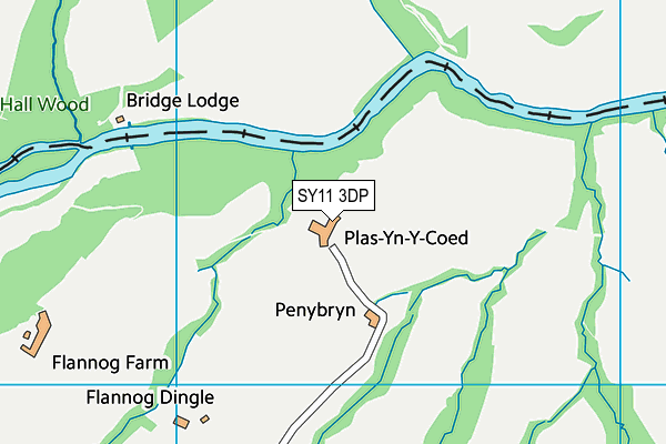 SY11 3DP map - OS VectorMap District (Ordnance Survey)