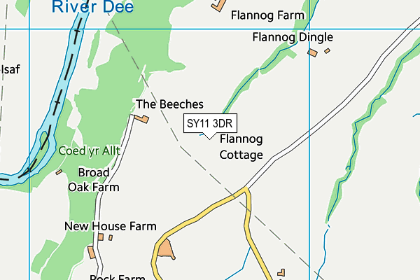 SY11 3DR map - OS VectorMap District (Ordnance Survey)