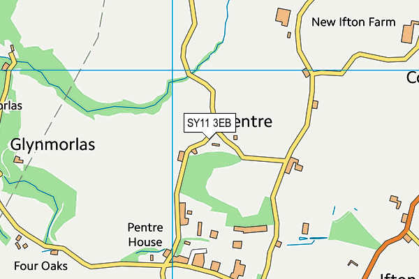 SY11 3EB map - OS VectorMap District (Ordnance Survey)