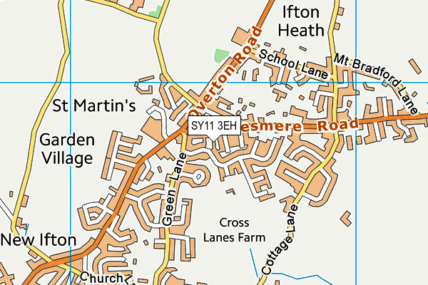 SY11 3EH map - OS VectorMap District (Ordnance Survey)