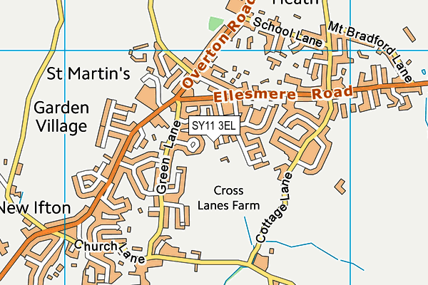 SY11 3EL map - OS VectorMap District (Ordnance Survey)