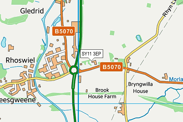 SY11 3EP map - OS VectorMap District (Ordnance Survey)