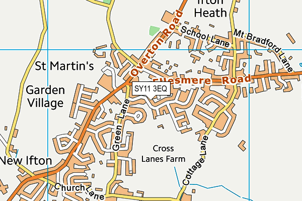 SY11 3EQ map - OS VectorMap District (Ordnance Survey)