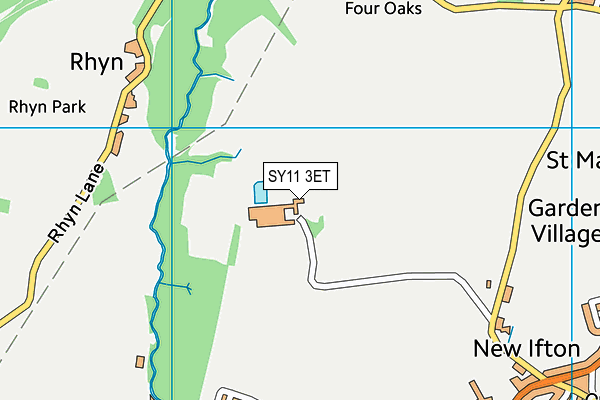 SY11 3ET map - OS VectorMap District (Ordnance Survey)