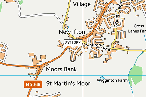 SY11 3EX map - OS VectorMap District (Ordnance Survey)